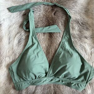 Cupshe Green Halter Bikini Top
